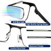 3 Pack Blue Light Blocking Reading Glasses for Men With Spring Hinge Metal Full Frame Lightweight Readers Classic Trend A +3.5 view 3