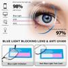 3 Pack Blue Light Blocking Reading Glasses for Men With Spring Hinge Metal Full Frame Lightweight Readers Classic Trend A +3.5 view 4