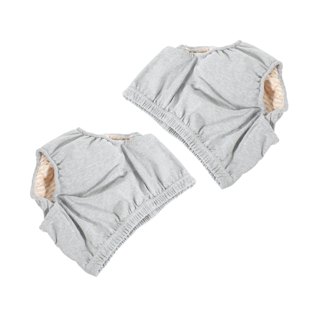 Anneome 2pcs Reusable Adult Diaper Leakproof Underwear for Elderly and Disabled Comfortable and Breathable for Home Use Grey