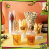 FoldTier 50 Pcs 80's Party Cups Disposable Plastic Cup 12 Oz G Back to 80s mugs Thick 80s Theme Clear mug Lids Straws Retro Music Party Supplies Throwback Dance Birthday Favor Table Decorations view 4