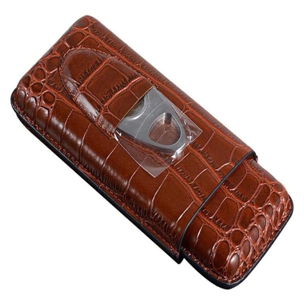 Cigar Humidor Humidor Leather Cigar Humidor Cedar Wood Lining Cigar Cutter Men's Portable Travel Set Groomsmen Gift