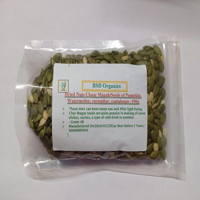 BSD Organics Dried Nuts Chaar Magah/Seeds of Pumpkin, Watermelon, cucumber, cantaloupe 50g