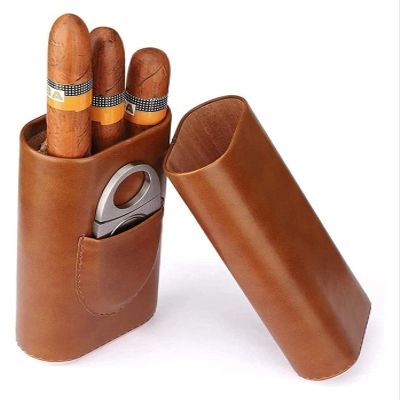 Cigar Humidor Humidor Cigar Humidors, Portable Humidor with Cigar Holster and Cigar Cutter Hardware with Cigar Cutter