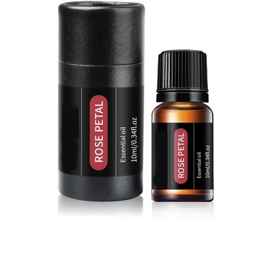 Botanical Aromatherapy Essential Oil, Oily Aromatherapy Essential Oil, Suitable for Diffuser, Massage, Bath, Spa, Skin and Hair Care 0.33oz (RosePetalEssentialOil, 0.33 FlOz (Pack of 1))