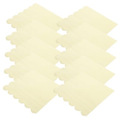 PLAFOPE 20sheets Elegant Cocktail Napkins Soft Paper Serviettes for Parties Wave Edge Design Light Yellow for Birthdays and Events