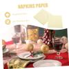 PLAFOPE 20sheets Elegant Cocktail Napkins Soft Paper Serviettes for Parties Wave Edge Design Light Yellow for Birthdays and Events view 4