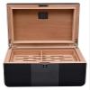 Cigar Humidor 2-Layers Cigar Cabinet with Hygrometer and Humidifier Black Classic Humidor for Club Home view 2