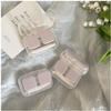 BEDARTIST 5 Pack Portable Contact Lens Cases, Clear Travel Size Eye Contacts Case Box Holder, Contact Lenses Tweezers Remover Tool Kit for Daily Outdoor (Pink) view 1