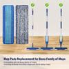 6 Pack Mop Pads for Bona Family of Mops, 3 Microfiber Cleaning Pad + 3 Microfiber Dusting Pad, Reusable Mop Refill Replacement Head for Dry and Wet Floor Cleaning view 2