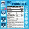GABA Gummies 500 mg - Sugar-Free Calm Gummies with L Theanine, 5-HTP, Vitamins D3, B12, Ashwagandha, Melatonin-Free for Brain Calm, Mood, Zzz Better, GABA Supplement for Adult, Blueberry Flavor, 1Pack view 2