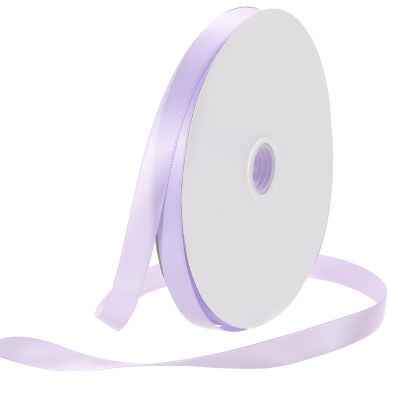 Rebower 50 Yard Satin Ribbon Thick Double Face Grosgrain Silk Ribbon, [for Gift Wrapping, Hair Bows, Wedding, Cake, Flower] - 0.6"(1.5cm)/Light Purple