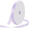 Rebower 50 Yard Satin Ribbon Thick Double Face Grosgrain Silk Ribbon, [for Gift Wrapping, Hair Bows, Wedding, Cake, Flower] - 0.6"(1.5cm)/Light Purple view 1