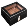 Cigar Humidor Humidor Cigar Humidor, Cedar Cigar Desktop Box with Humidifier and Hygrometer, Glass Top for 35 Cigars view 1