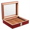 Cigar Humidor Humidor Cigar Humidor, Cedar Cigar Desktop Box with Humidifier and Hygrometer, Glass Top for 35 Cigars view 4