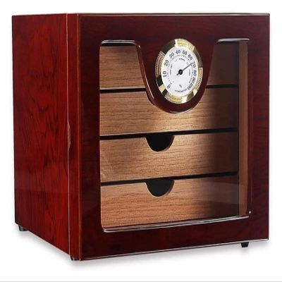 Cigar Humidor Humidor Cigar Humidor Gaoduan Cedar Cigars Humidor Box Cube Layer Inderpendent Partition with Humidifier and Hygrometer