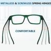 Eyekepper Metalless Reading Glasses with Screwless Spring Hinges 6 Pack Oversize Readers for Wide Face +3.75 view 4