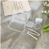 BEDARTIST 5 Pack Portable Contact Lens Cases, Clear Travel Size Eye Contacts Case Box Holder, Contact Lenses Tweezers Remover Tool Kit for Daily Outdoor (Green) view 4