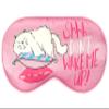 ANTI BASIC Funny Silk Sleep Masks with Adjustable Strap, Comfortable and Soft Eye Masks Gift for Women (White cat)  view 1