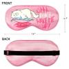 ANTI BASIC Funny Silk Sleep Masks with Adjustable Strap, Comfortable and Soft Eye Masks Gift for Women (White cat)  view 3