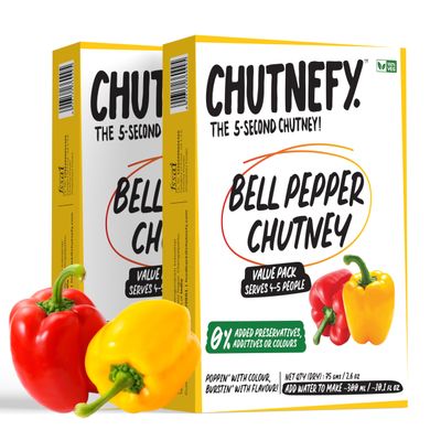 Chutnefy Bell Pepper - 2.64 Ounce | Delicious & Ready-to-Eat | 5-Second Instant Chutney | No Preservatives or Additives
