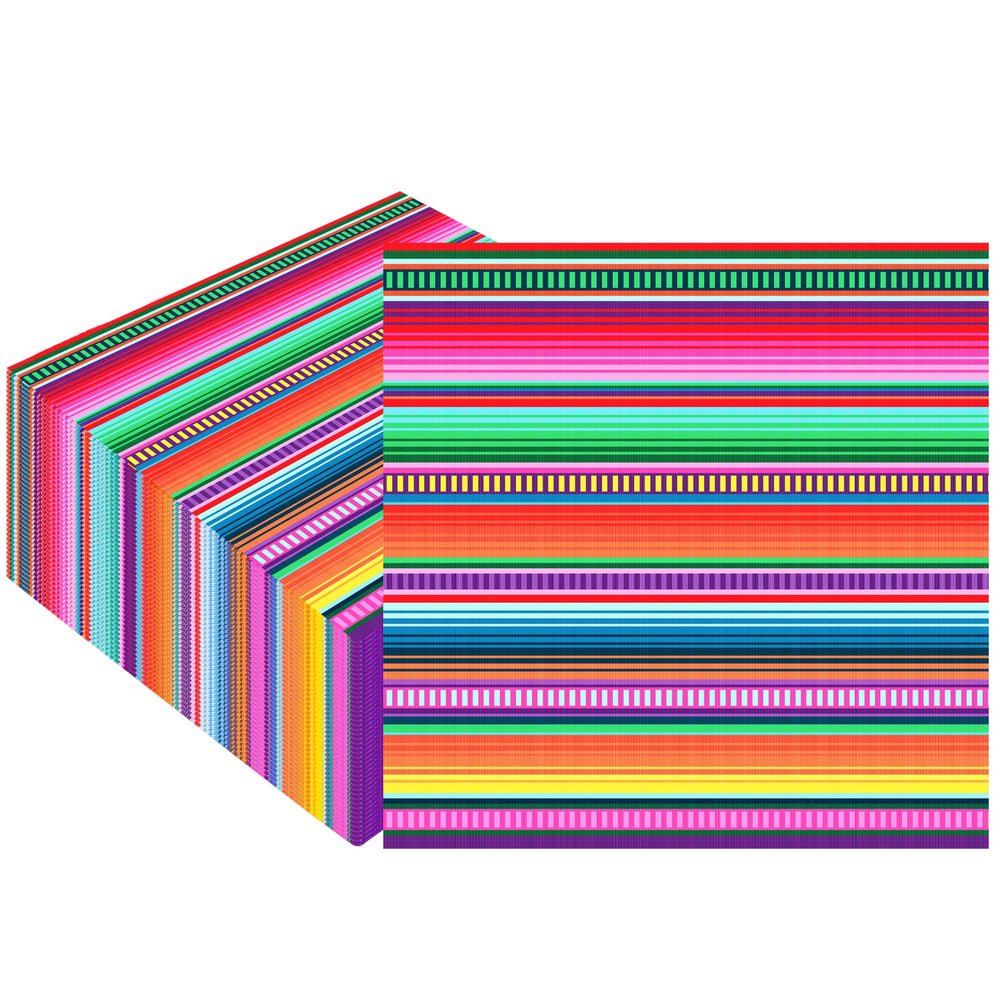 100 PCS Mexican Fiesta Napkins Mexican Paper Luncheon Napkins Mexico Disposable Party Napkin for Cinco De Mayo Fiesta Themed Birthday Dinner Party Decorations