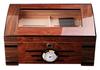 Cigar Humidor Humidor Desktop Humidor with Tempered Glasstop, Cedar Divider, and Ring Glass Hygrometer view 3