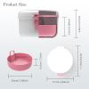 BVN Leak-Proof Denture Bath Cup for Travel, Denture Cup for Soak Dentures, Retainer Cleaning Case with Strainer (White + Pink) view 2