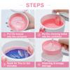 BVN Leak-Proof Denture Bath Cup for Travel, Denture Cup for Soak Dentures, Retainer Cleaning Case with Strainer (White + Pink) view 4