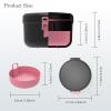 BVN Leak-Proof Denture Bath Cup for Travel, Denture Cup for Soak Dentures, Retainer Cleaning Case with Strainer (Black + Pink) view 2