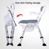 UNbit Commode Toilet Chair Bedside Toilet Adjustable Bedside Commodes for Seniors,Height Adjustment Folding Toilet Seat Chair,Armchair for Adults Handicap Commode Toilet Chair WEWYQSJXBXF-4328 view 4