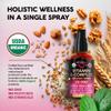 USDA Organic Vitamin B-Complex Liquid Spray 8-in-1 - B5 Pantothenic Acid | B12 Methylcobalamin | B1 Thiamine | B6 Pyridoxine | B7 Biotin | B9 Folic | B3 Niacinamide - Made in USA Supplement, 2fl oz view 4