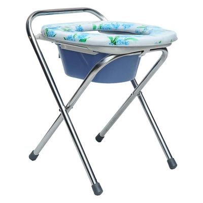 UNbit Commode Toilet Chair Bedside Toilet Bedside Commodes with Bucket,Folding Folding Toilet Stool - Comfort Chair Perfect for Camping, Hiking, Trips, Construction Sites WEWYQSJXBXF-4328, size