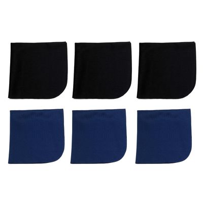Calabria 6 Pack Microfiber Cleaning Cloth Midnight Black/Navy Blue MA018 Cleans Eyeglasses Lenses TV Phone Camera Sunglasses
