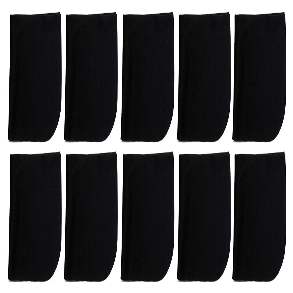 Calabria 10 Pack Microfiber Cleaning Cloth Midnight Black MA018 Cleans Eyeglass Lens TV Phone Screens Camera Glasses Cleaner