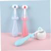 WOFASHPURET 3pcs Cute Boy Girl Toothbrush Boys and Girls Toothbrush Soft Bristles Brush Teeth view 4