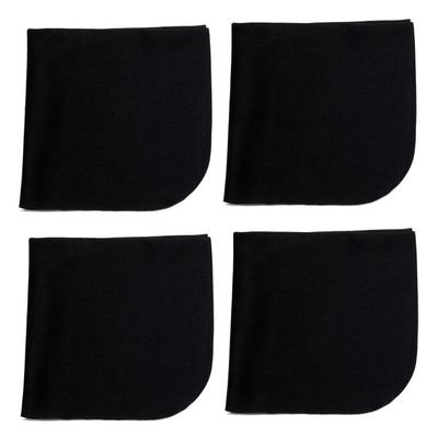 Calabria 4 Pack Microfiber Cleaning Cloth Midnight Black MA018 Cleans Eyeglasses Lens TV Phone Screen Camera Glasses Cleaner