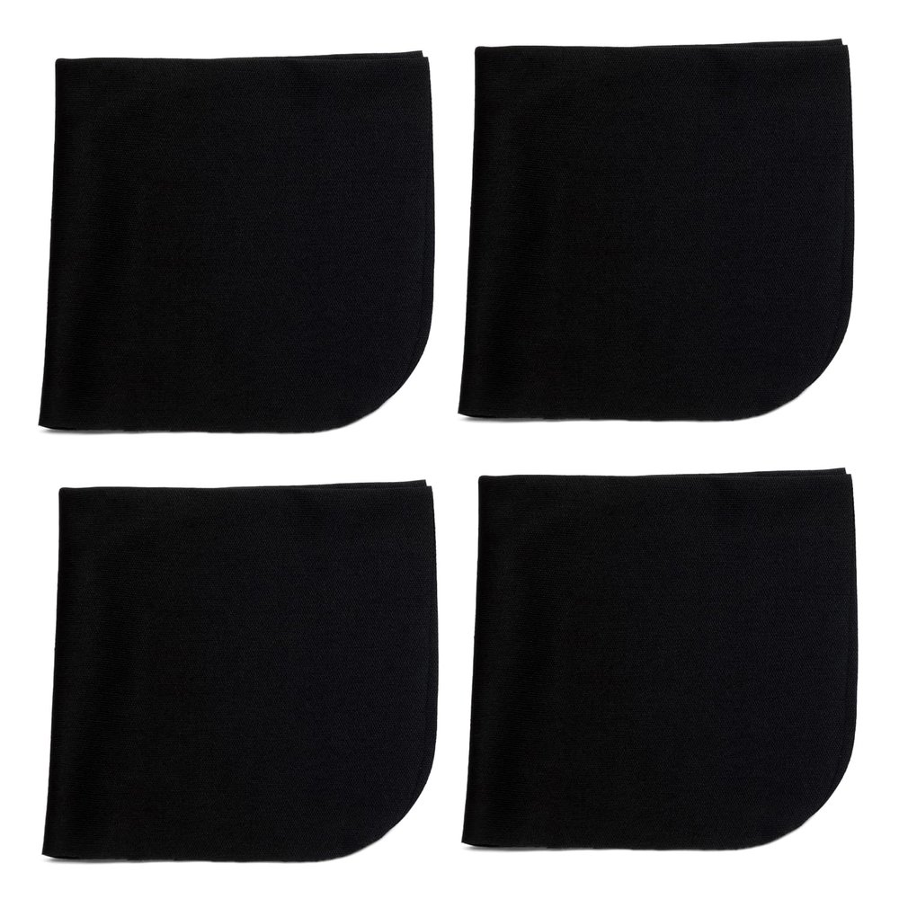 Calabria 4 Pack Microfiber Cleaning Cloth Midnight Black MA018 Cleans Eyeglasses Lens TV Phone Screen Camera Glasses Cleaner