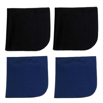 Calabria 4 Pack Microfiber Cleaning Cloth Midnight Black/Navy Blue MA018 Cleans Eyeglasses Lenses TV Phone Camera Sunglasses