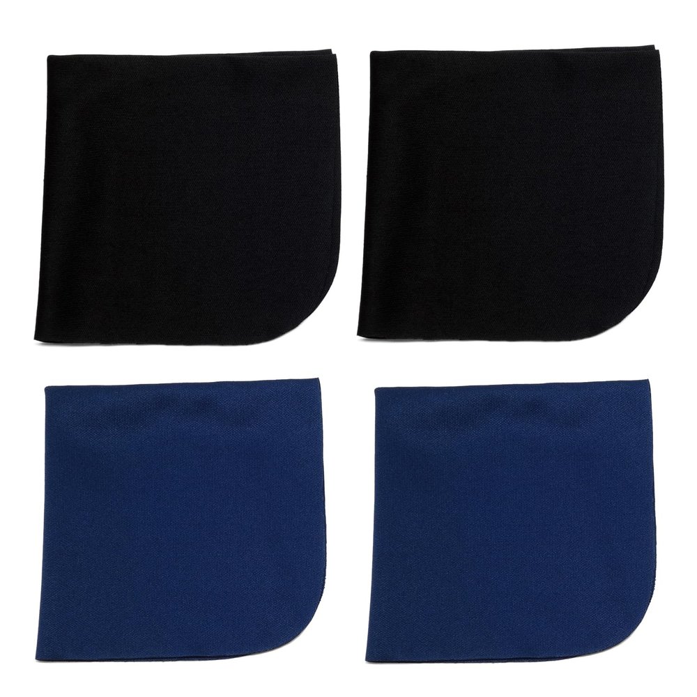 Calabria 4 Pack Microfiber Cleaning Cloth Midnight Black/Navy Blue MA018 Cleans Eyeglasses Lenses TV Phone Camera Sunglasses