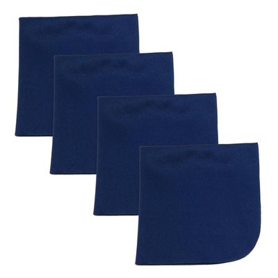 Calabria 4 Pack Microfiber Cleaning Cloth Navy Blue MA018 Cleans Eyeglasses Lens TV Phone Screens Cameras Sunglasses Glasses
