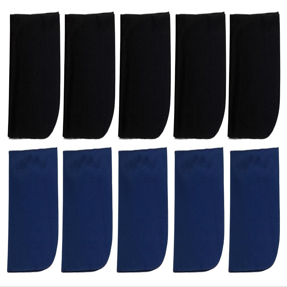 Calabria 10 Pack Microfiber Cleaning Cloth Midnight Black/Navy Blue MA018 Cleans Eyeglasses Lens TV Phone Cameras Sunglasses