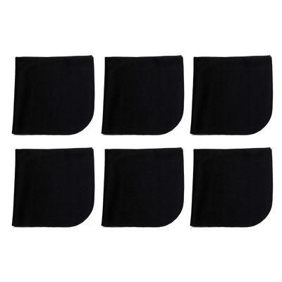 Calabria 6 Pack Microfiber Cleaning Cloth Midnight Black MA018 Cleans Eyeglasses Lens TV Phone Screen Camera Glasses Cleaner