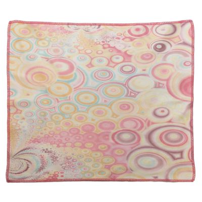 Calabria 1 Pack Microfiber Cleaning Cloth Pink Yellow Blue Circles Cleans Eyeglasses Lens TV Phone Screens Camera Sunglasses