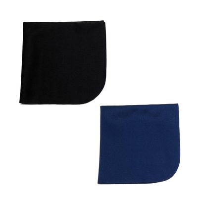 Calabria 2 Pack Microfiber Cleaning Cloth Midnight Black/Navy Blue MA018 Cleans Eyeglasses Lenses TV Phone Camera Sunglasses