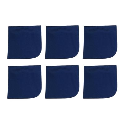 Calabria 6 Pack Microfiber Cleaning Cloth Navy Blue MA018 Cleans Eyeglasses Lens TV Phone Screens Cameras Sunglasses Glasses