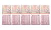 Calabria 10 Pack Microfiber Cleaning Cloth Pink Purple Lines/Pink Yellow Circles Cleans Eyeglass Lens TV Phone Screen Camera view 1