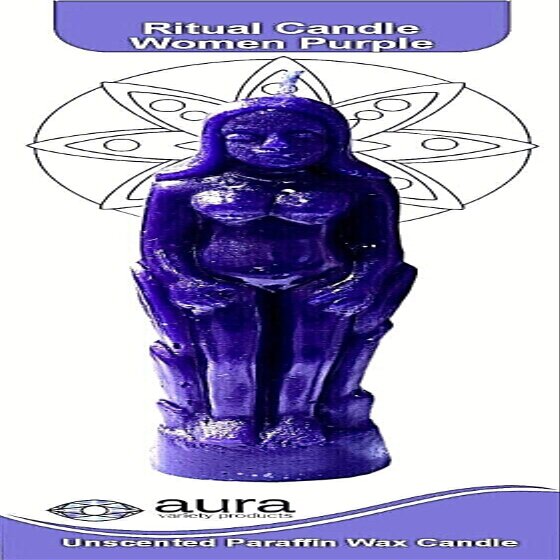 12 Pieces Aura Figure Candle Purple Woman Vela Figura Mujer Morado 7.25"