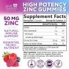 Zinc Gummies 50mg - Extra Strength Immune Support Antioxidant Gummy, Vegan, Non-GMO & Gluten Free - Best Zinc Supplement for Skin Bone & Heart Health - Chewable Tasty Berry Flavor - 120 Gummies view 2
