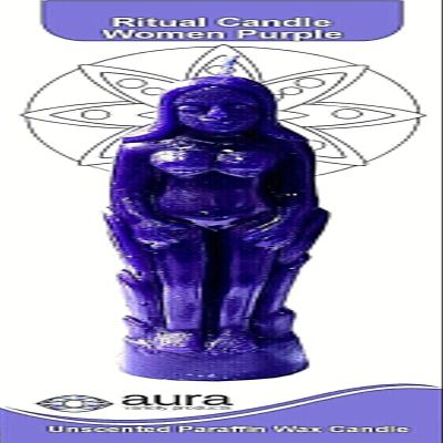 6 Pieces Aura Figure Candle Purple Woman Vela Figura Mujer Morado 7.25"