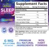 Sleep Gummies 6mg - Sugar Free Melatonin Gummy Supplement for Adults, Natural Zero Sugar Sleeping Gummy for Adults, Kids, Orange Flavored, Vegan, Extra Strength Sleep Vitamin Support - 120 Gummies view 2